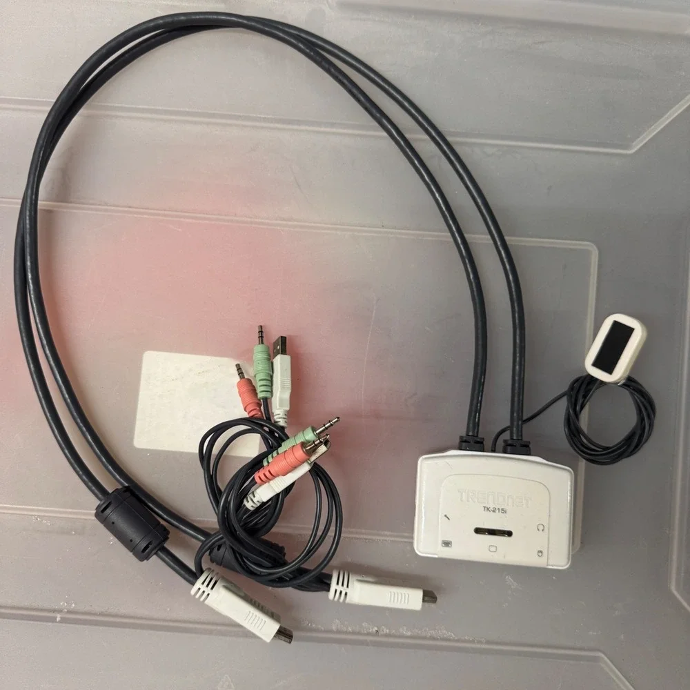 TRENDnet TK-215i 2-Port USB KVM Switch with Audio and Remote Switch White